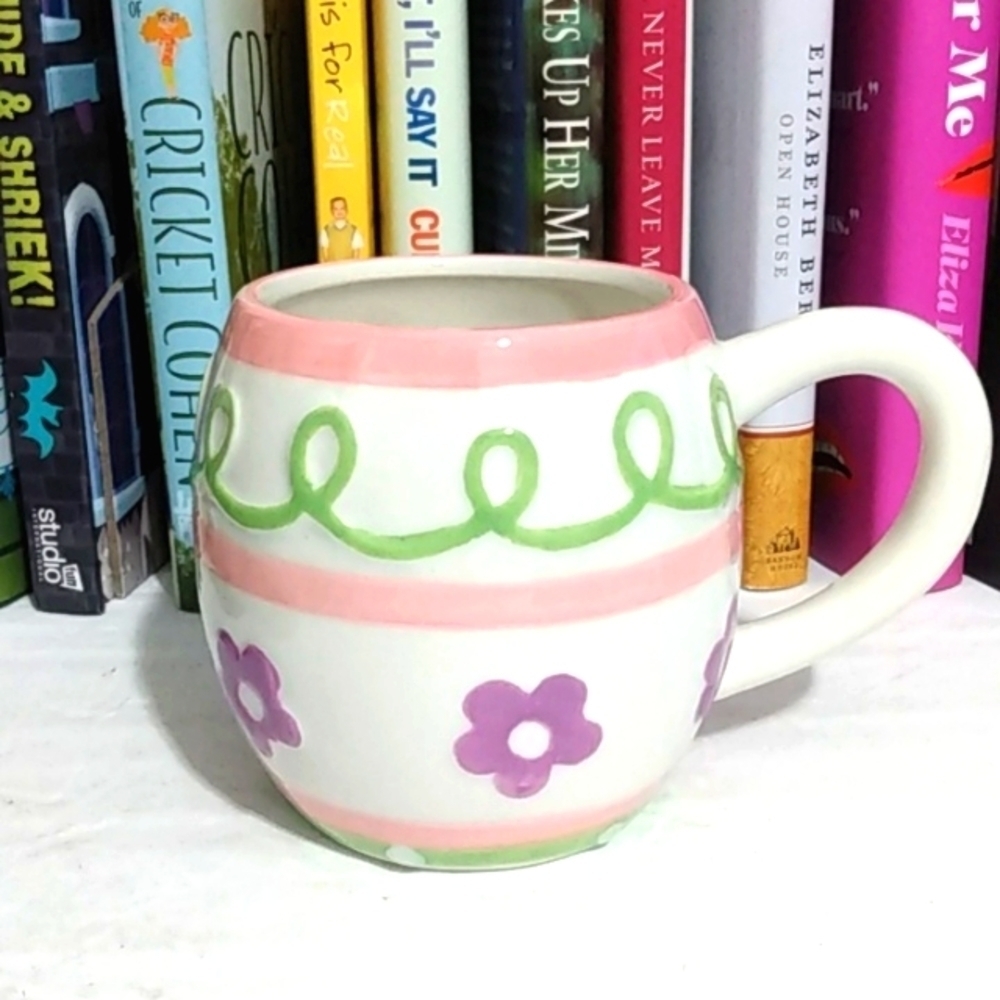BOSTON WEARHOUSE SPRING DECOR COFFEE MUG EASTER GARDEN COFFEE CUP SIZE 20oz. NWT
